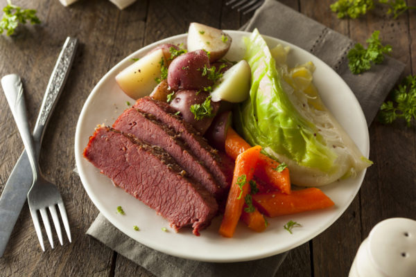 Corned Beef and Cabbage Dinner Platter